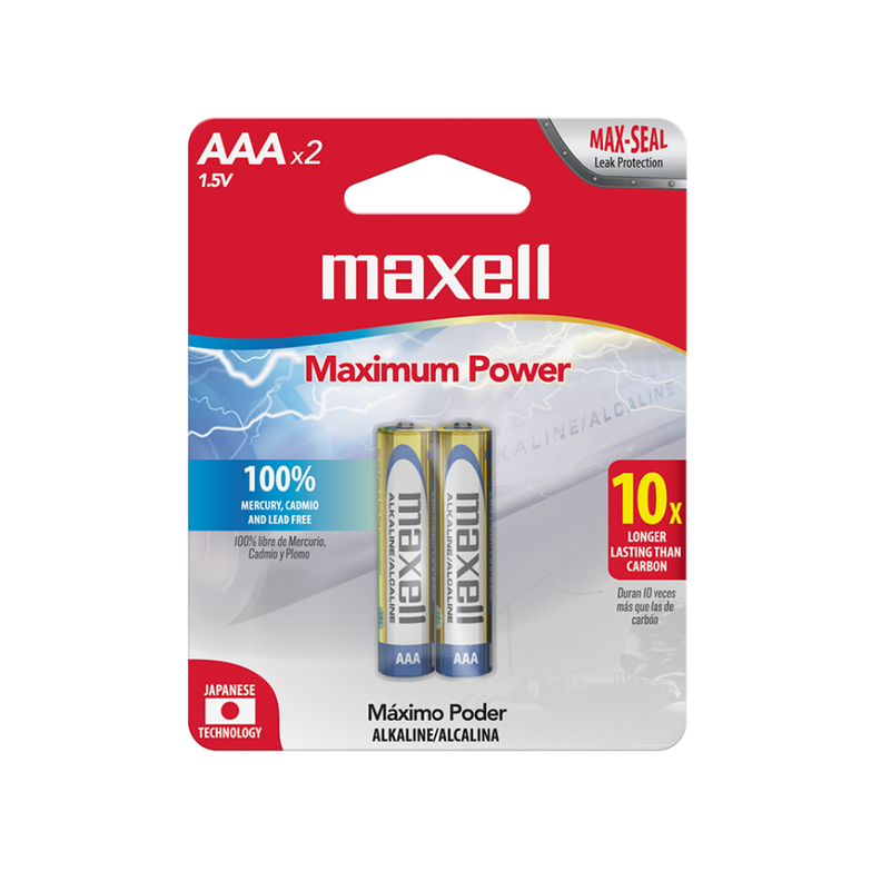 Pilas AAA Maxell 2 Unidades-0