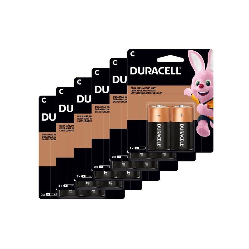 Pack 12 – Pila Mediana Duracell mn1400 – Pila C-0