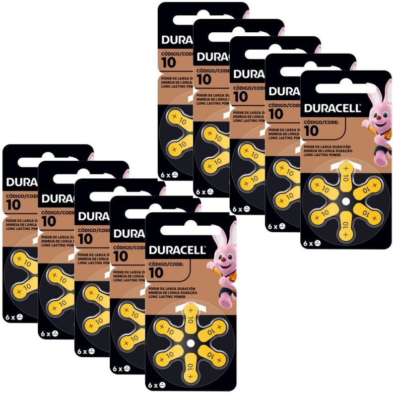 Pila Auditiva Duracell Activair 10 - 6 pilas Audífonos-1