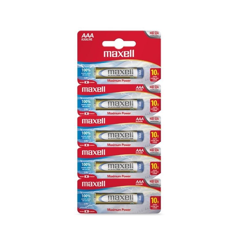 Caja de 50 Pilas Maxell Triple A prepicadas / Aaa-2