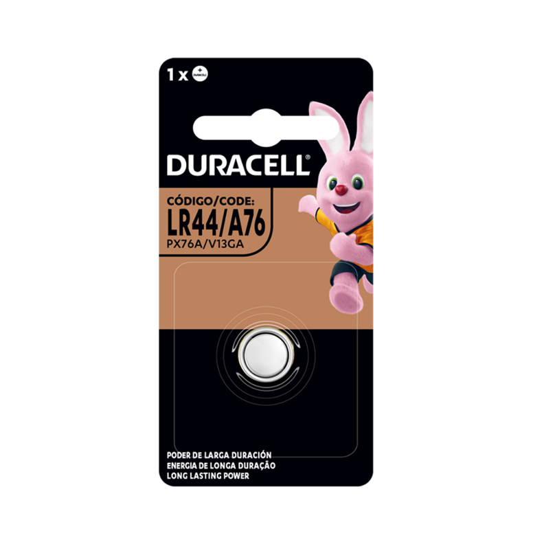 Pila Duracell botón LR44 / A76 /AG13 / 357-0