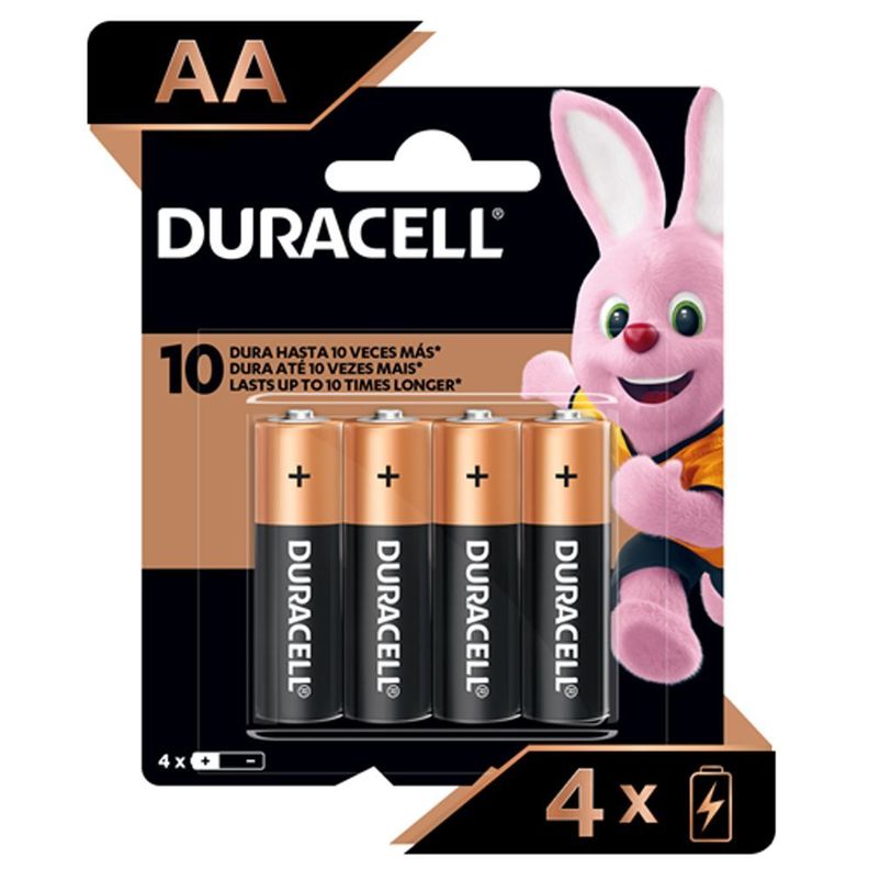 Pilas Duracell AA 4 Unidades -0