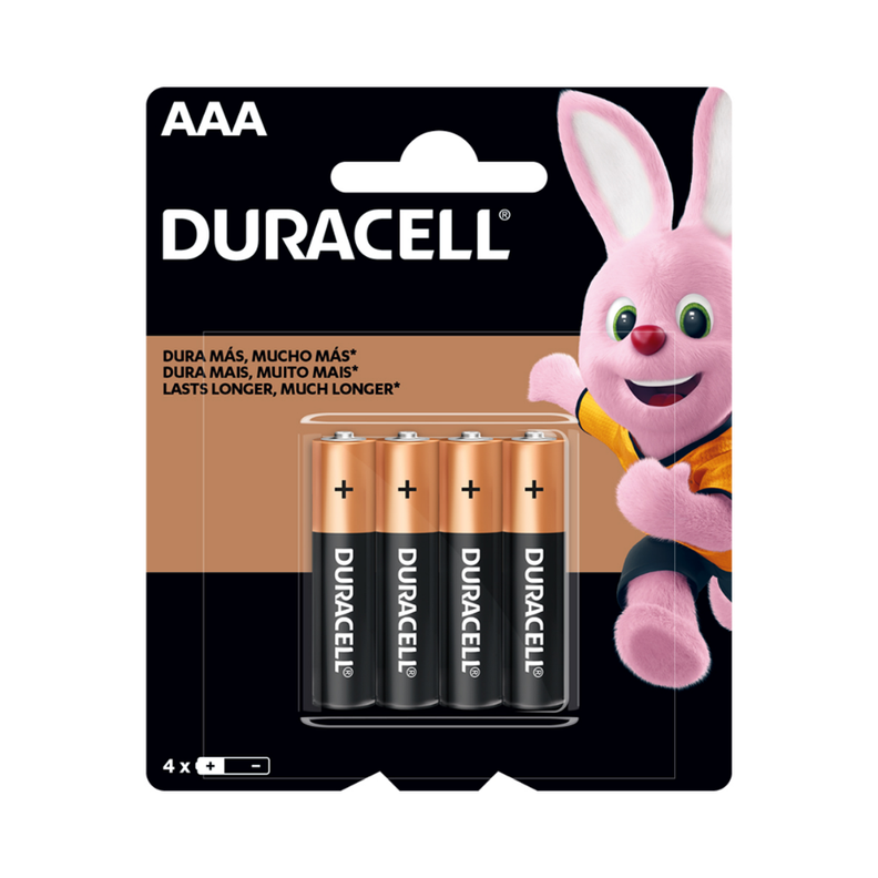 Pilas Duracell AAA 4 Unidades -0