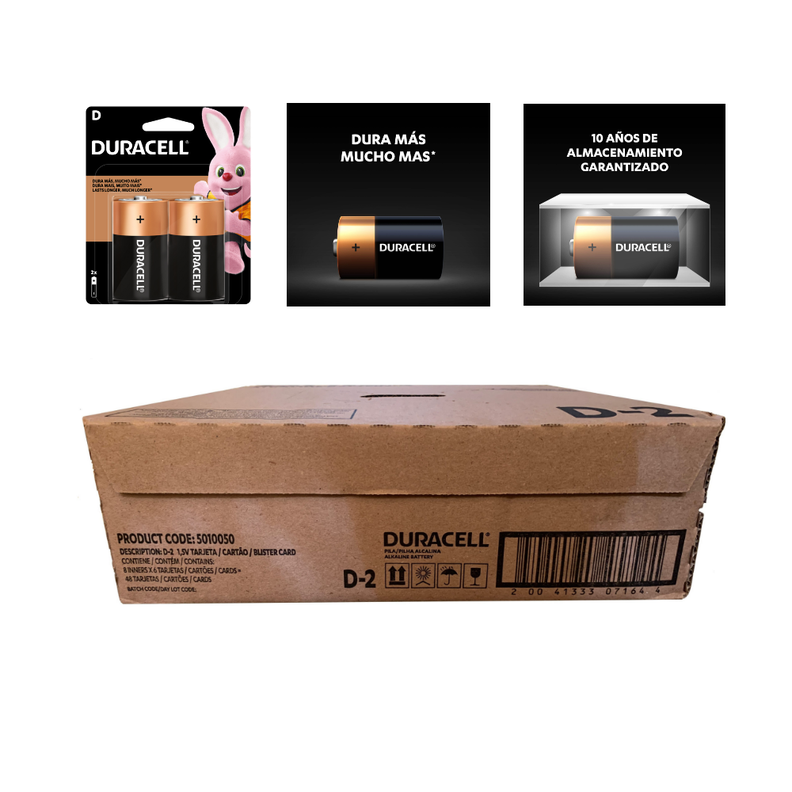 Caja 12 pilas D grandes Duracell – Calefont -1