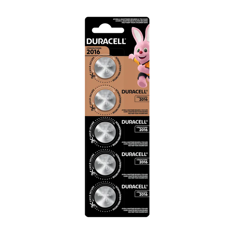 Pack de 5 Pilas CR2016 Duracell DL2016-0