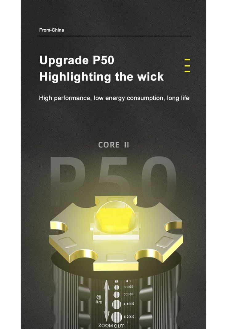 Linterna Tactica Led Recargable P50-3