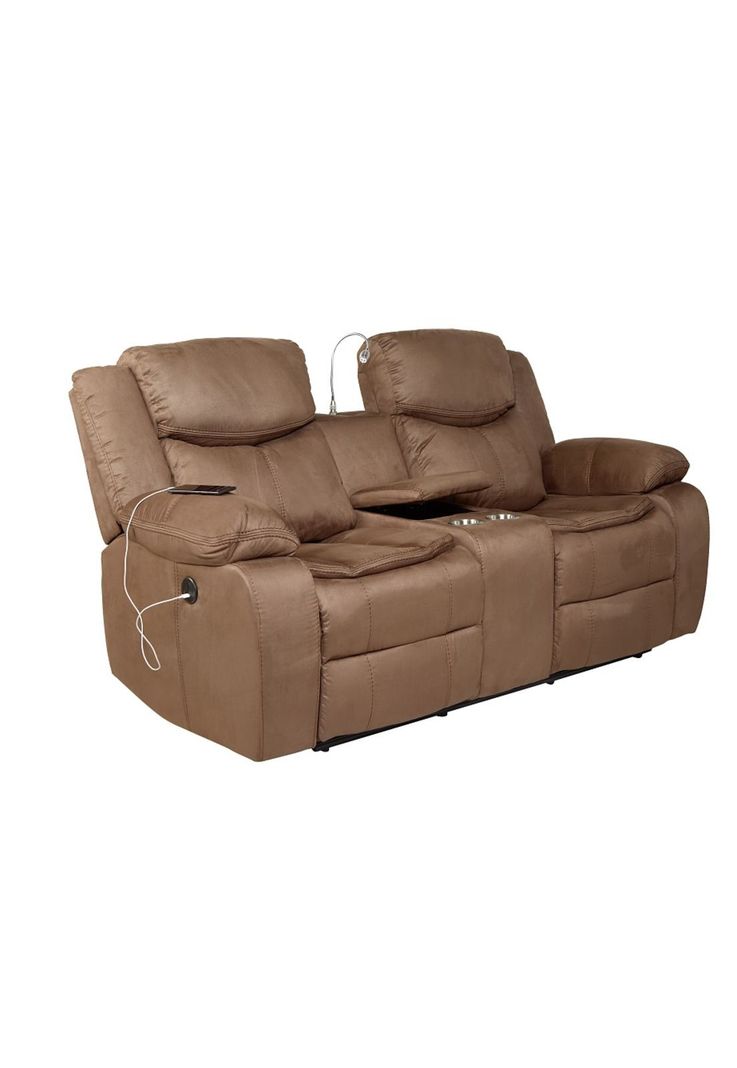 Sofa Reclinable Luxorecline 2 Cuerpos Café oscuro-1