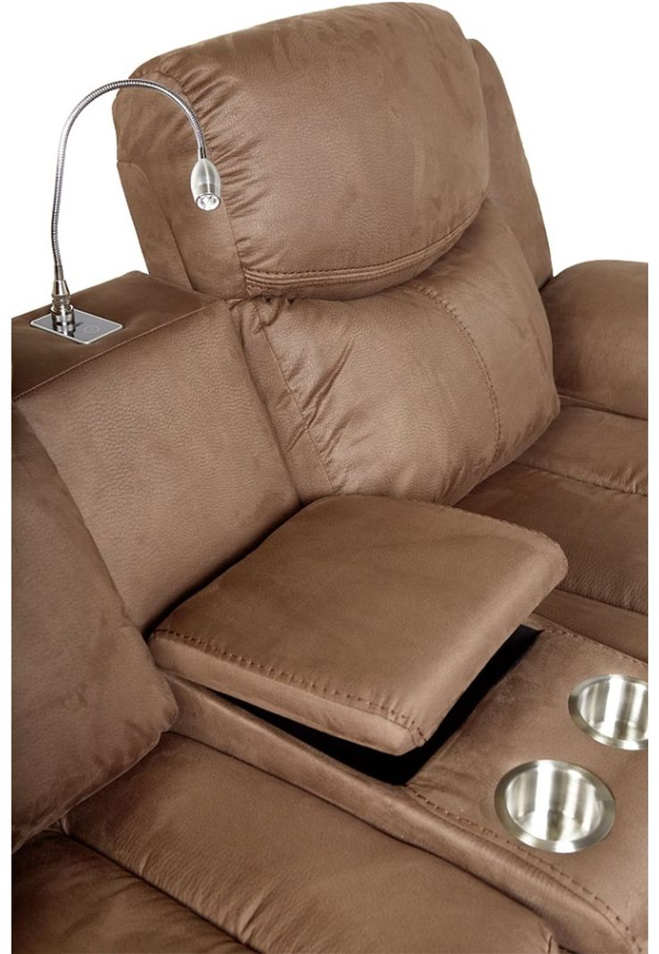 Sofa Reclinable Luxorecline 2 Cuerpos Café oscuro-4