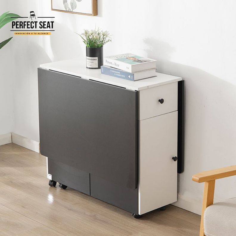 Comedor Plegable mult + 4 sillas plegables madera -4
