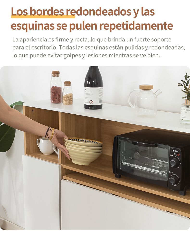 Juego De Comedor + 4 Pisos + Mueble Organizador Ba-4