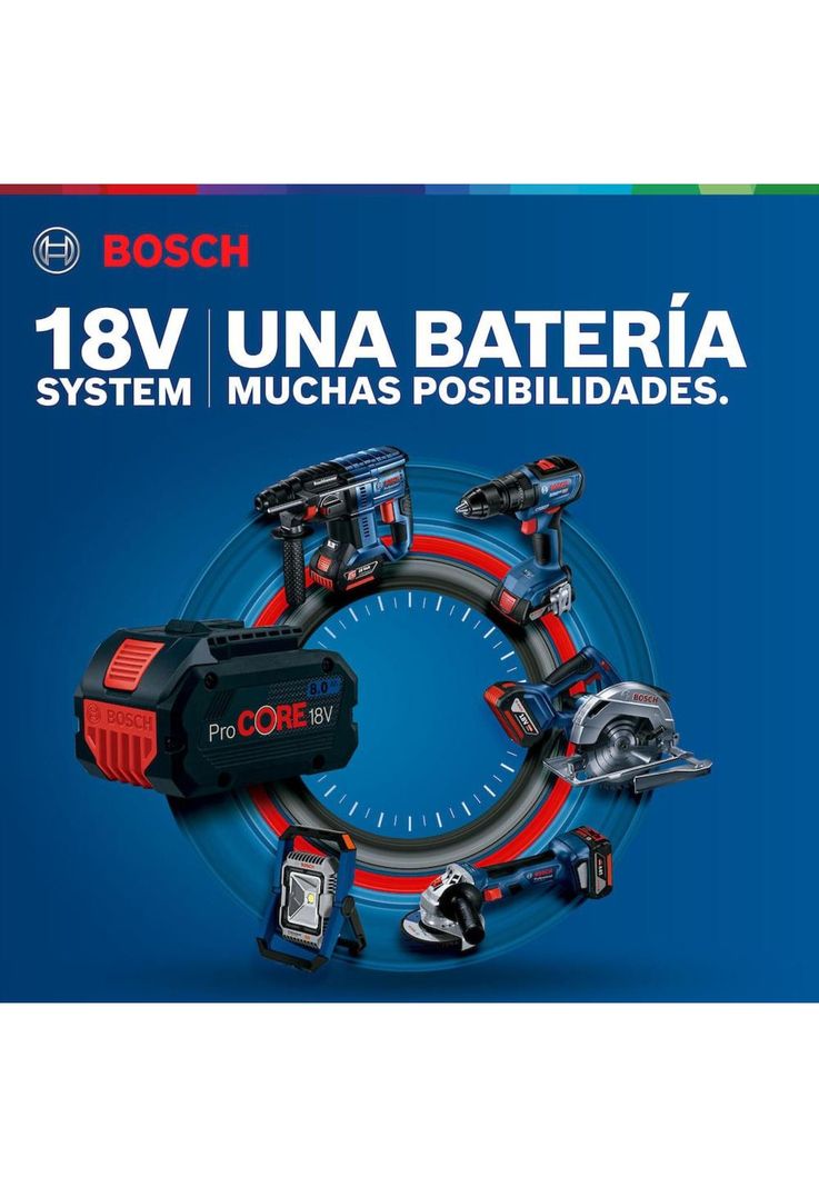 ESMERIL ANGULAR BOSCH 7 GWS 180-LI PROF SIN BAT NI CARG-6