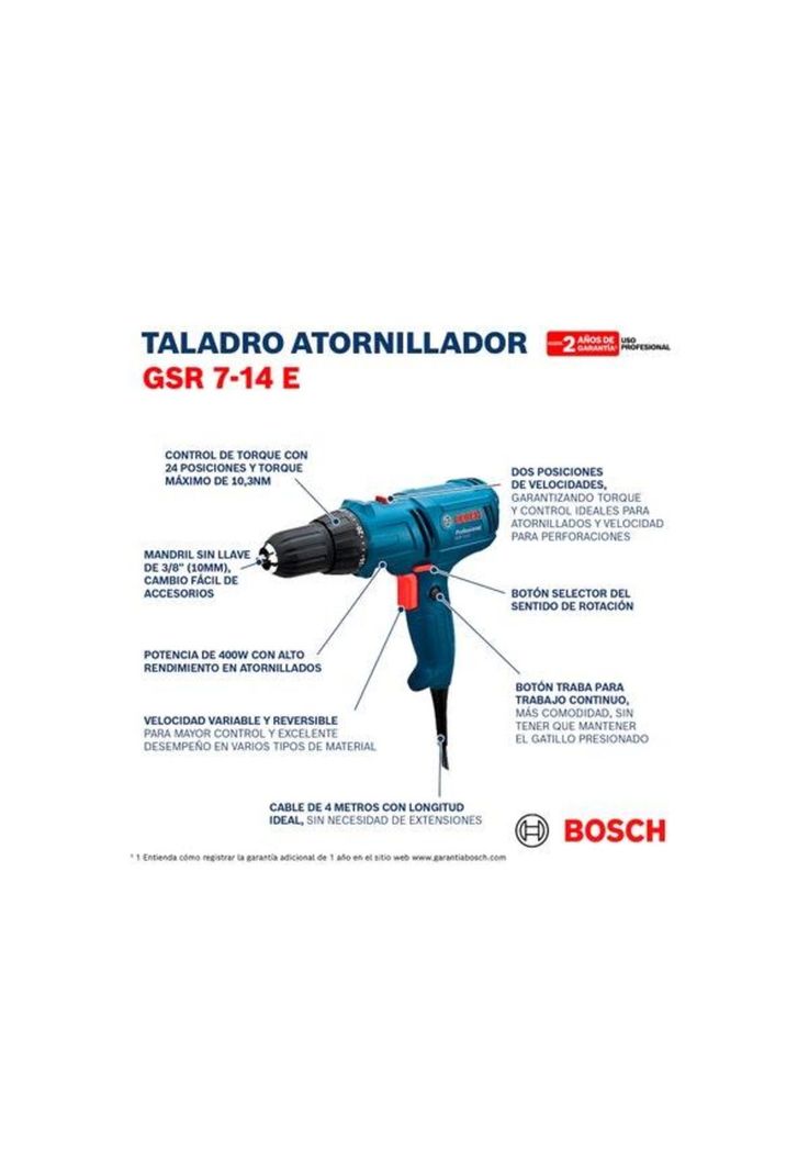 ATORNILLADOR BOSCH GSR 714 E 400W-3
