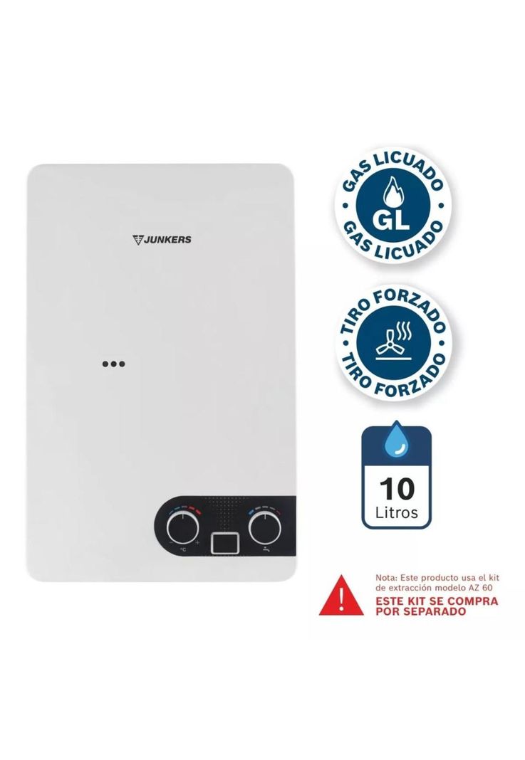 CALEFON JUNKERS GAS LICUADO 10 L. TIRO FORZADO-1