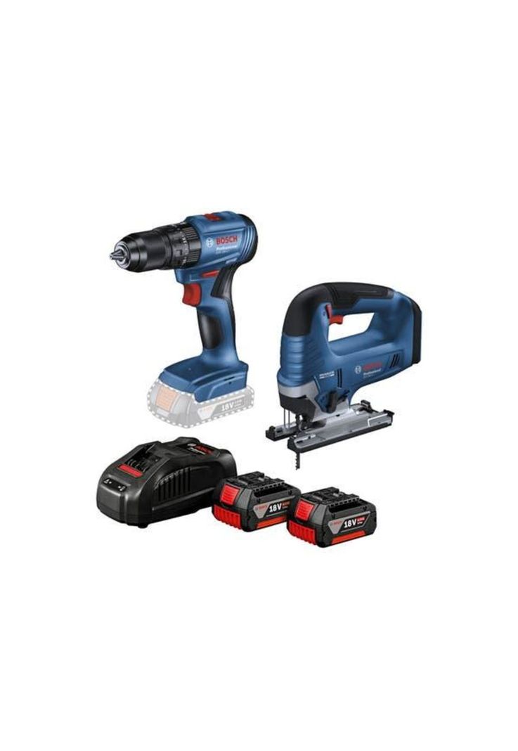 Pack Bosch 18v Taladro Perc Gsb 185 + Sierra Calar Gst 185-0