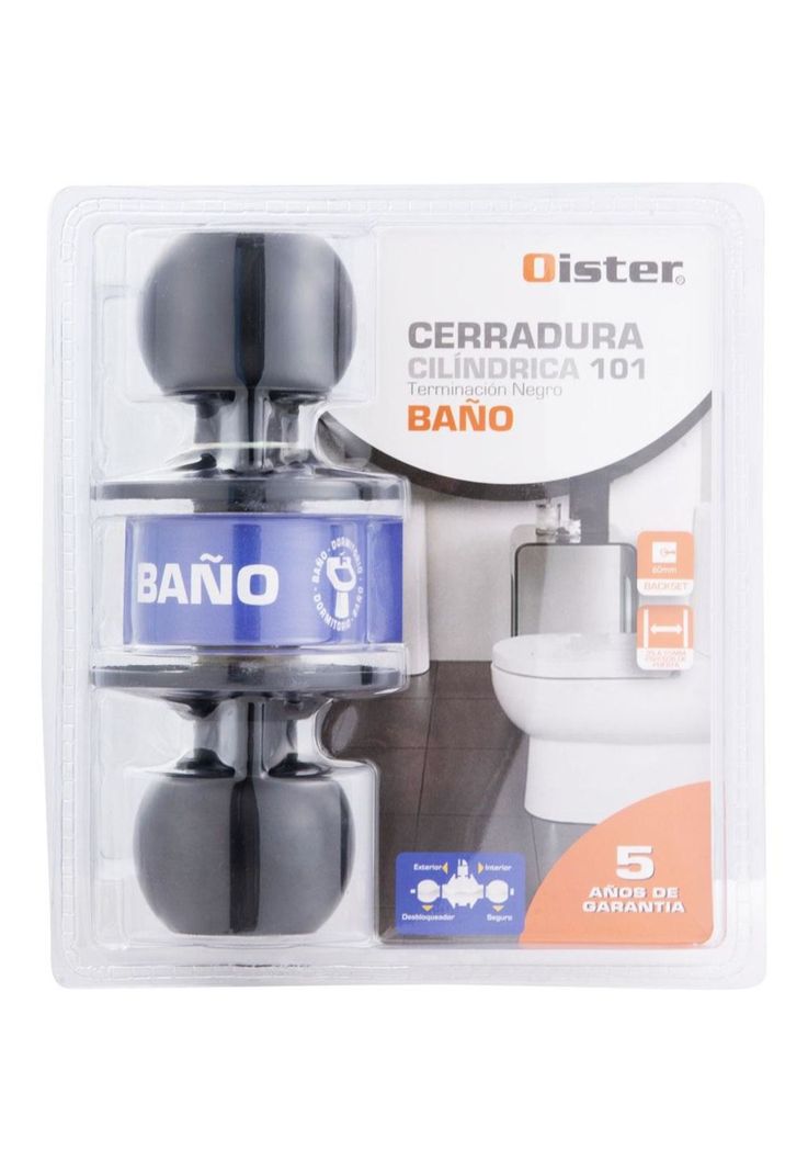 CERRADURA CILINDRICA  OISTER 101 BAÑO NEGRO-4