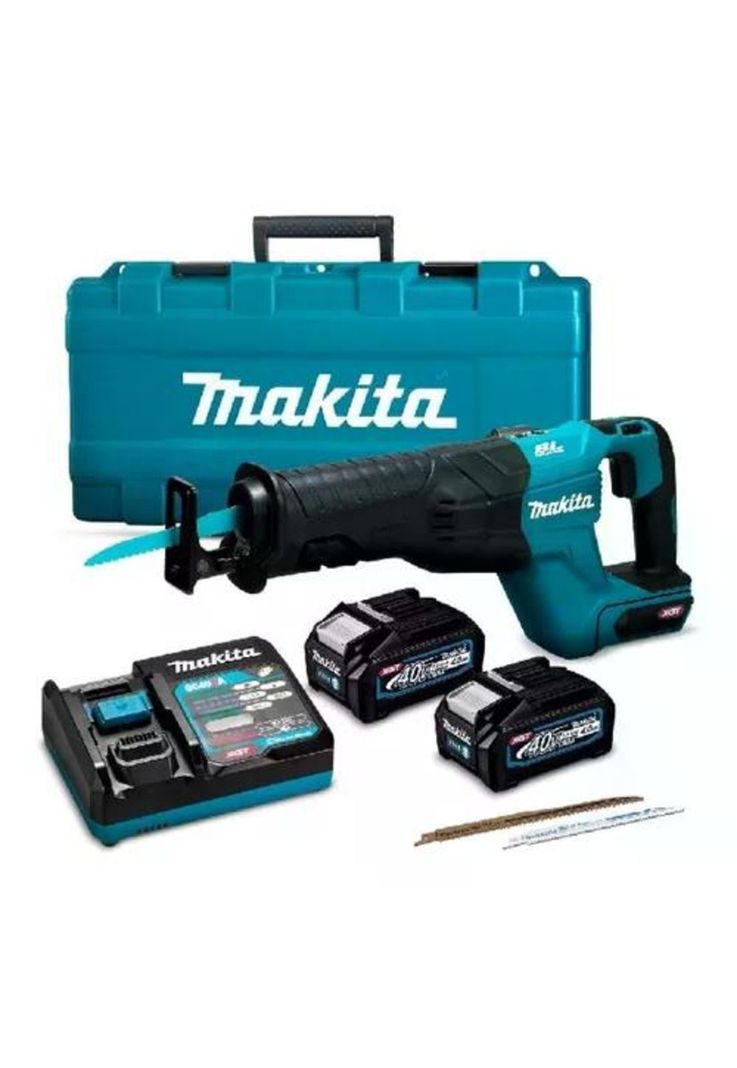 Sierra Sable Inalambrica Makita 40v + Bl4040x2+dc40ra Jr001g-0