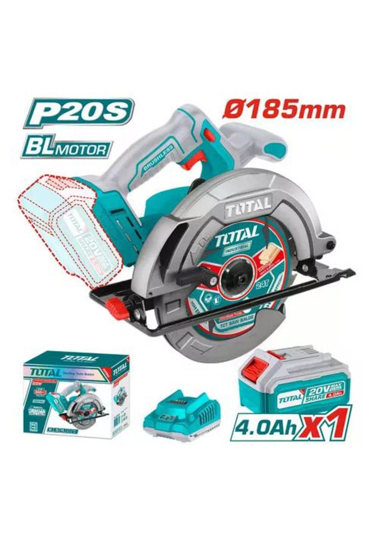 SIERRA CIRCULAR TOTAL TSLI18511 - 7.1/4 BL 20V+1BAT 4.0A+CAR-1