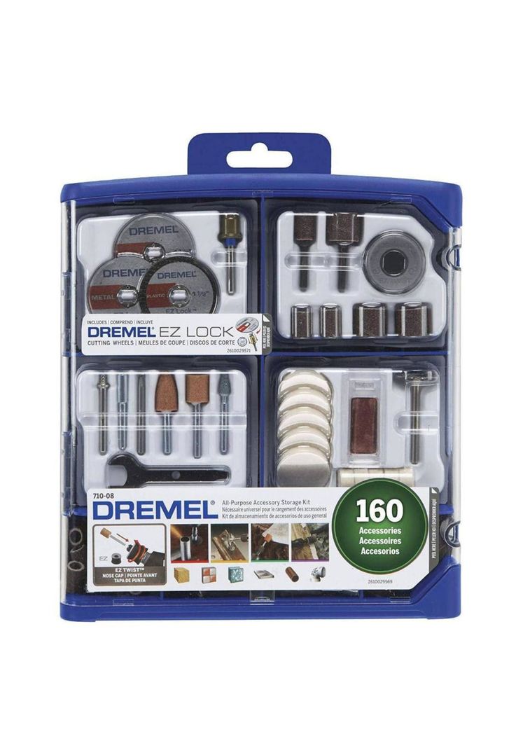 SET ACCESORIOS MULTIPROPOSITO DREMEL 160 PIEZAS (CORTAR-LIMPIAR-PULIR-ESMERILAR)-0