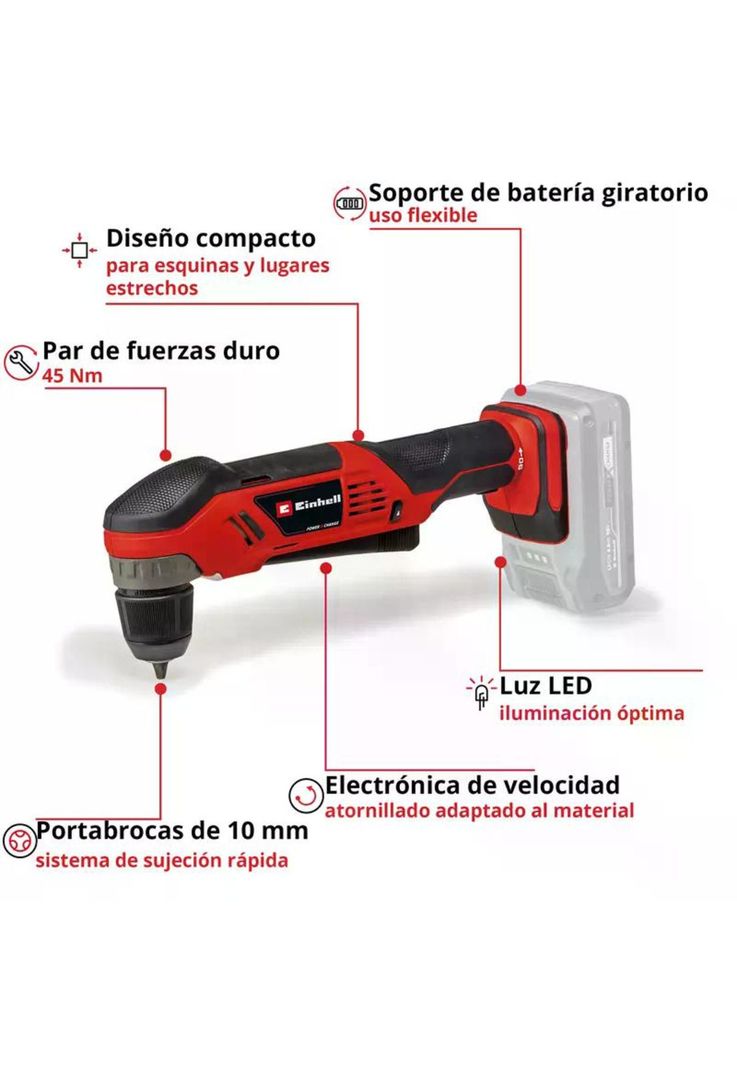TALADRO ANGULAR EINHELL TE-AD 18 Li - Solo-2