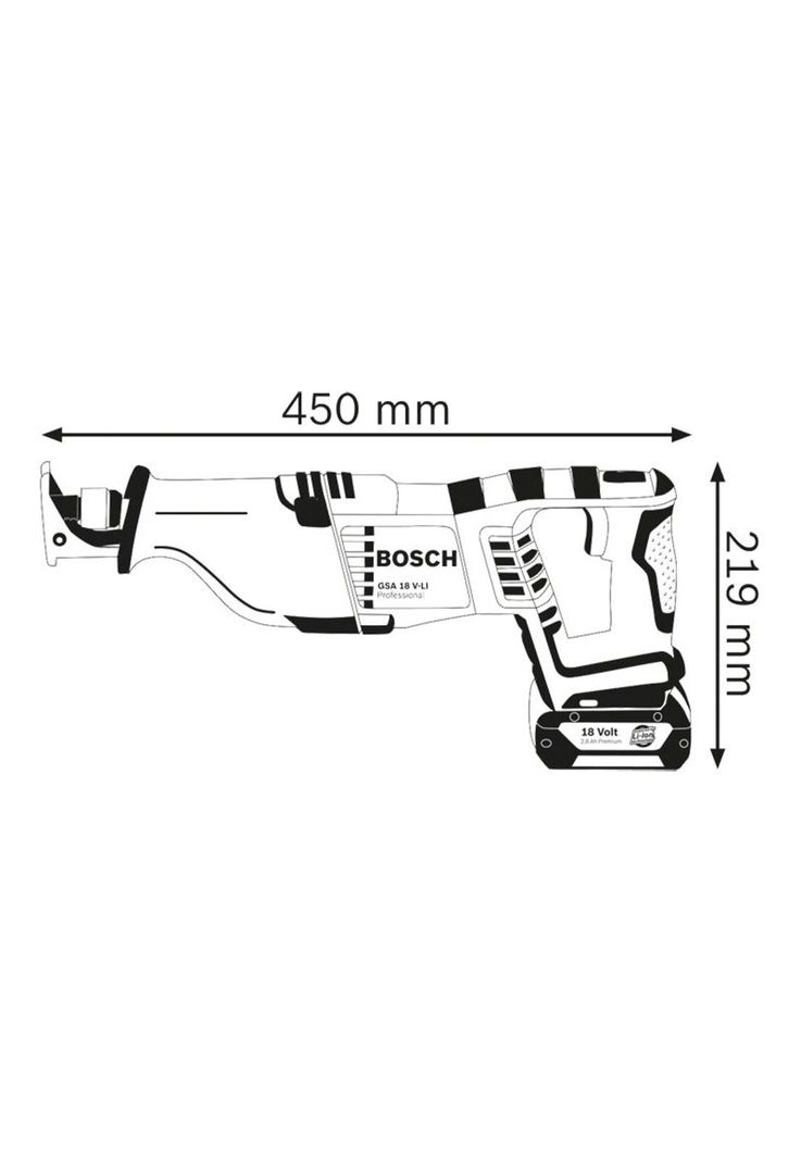 SIERRA SABLE BOSCH GSA 18V-LI-4