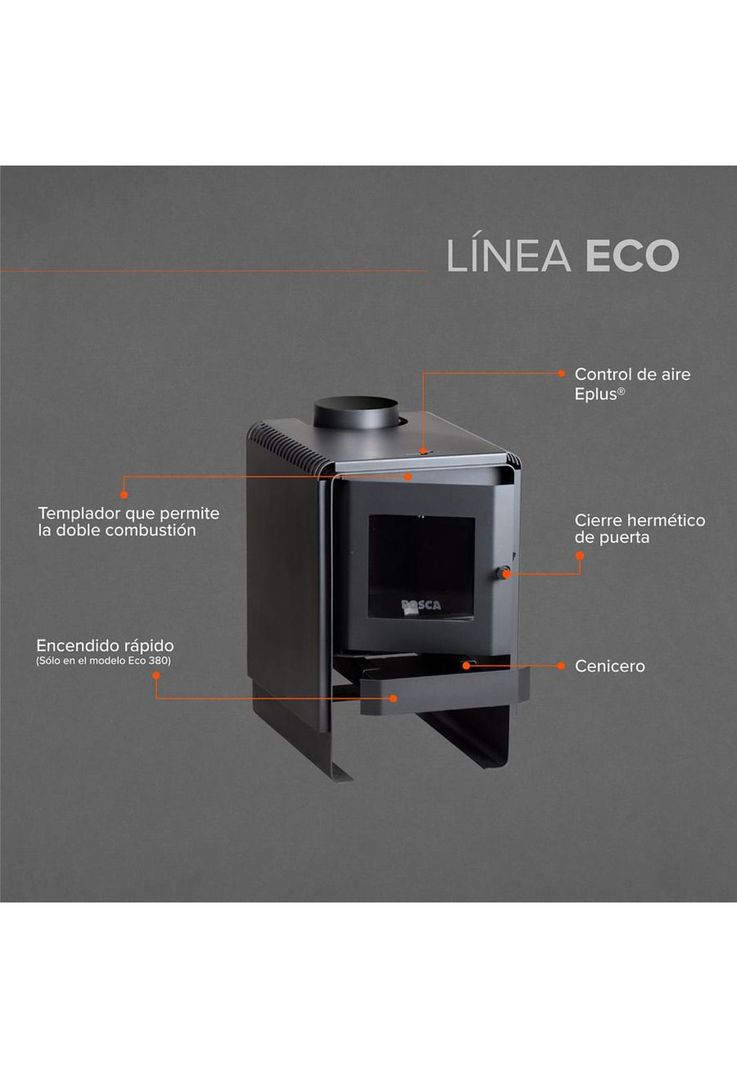 CALEFACTOR A LEÑA BOSCA ECO 360-6