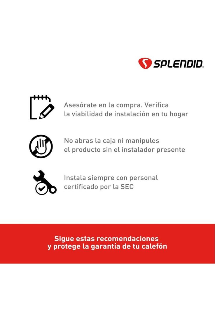 CALEFON SPLENDID 13LT GAS LICUADO MASTER TIRO FORZADO ION-8