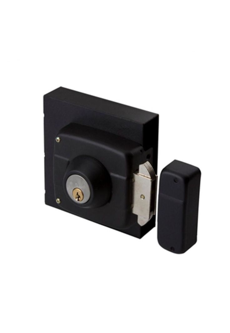 CERRADURA SOBREP ODIS 393 NEGRO C/CAJA METALICA-0