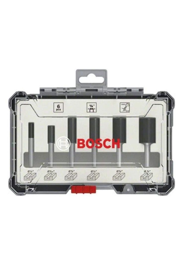SET DE FRESAS RECTAS BOSCH 6 PCS 1/4"
