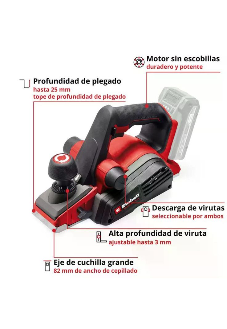 CEPILLO EINHELL 18V TP-PL 18/3 Li BL - SOLO SIN BAT NI CARG-1