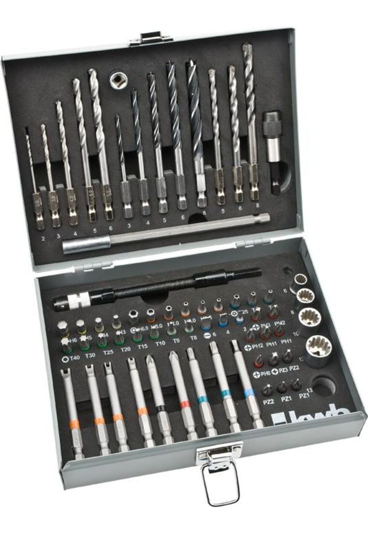 POWER BOX KWB 67 PIEZAS BROCAS Y PUNTAS