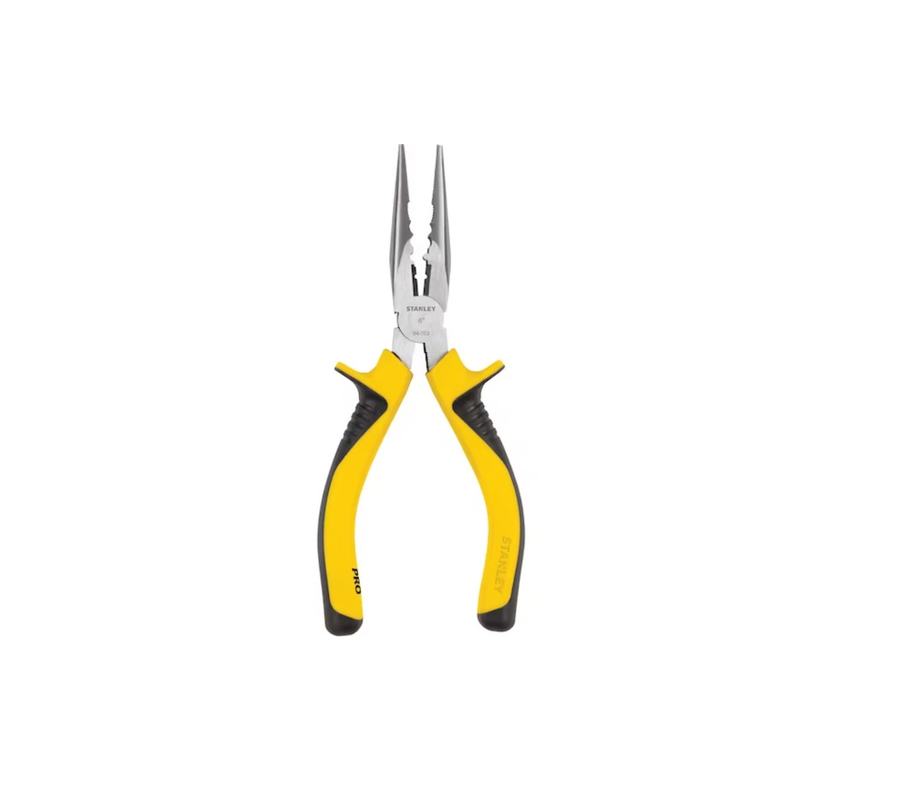 ALICATE PUNTA STANLEY 84053 MANGO AMARILLO 6"-0