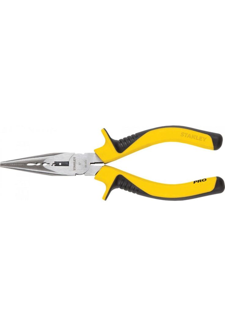ALICATE PUNTA STANLEY 84053 MANGO AMARILLO 6"-1