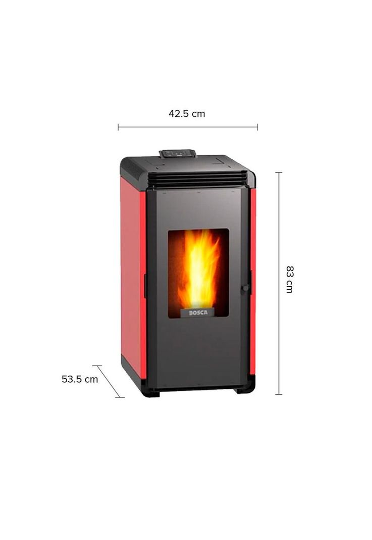 CALEFACTOR BOSCA A PELLET HERA ROJO-5