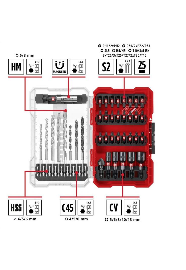 SET ACC EINHELL M-CASE 39 PZS PTA IMPAC-BROCAS-1