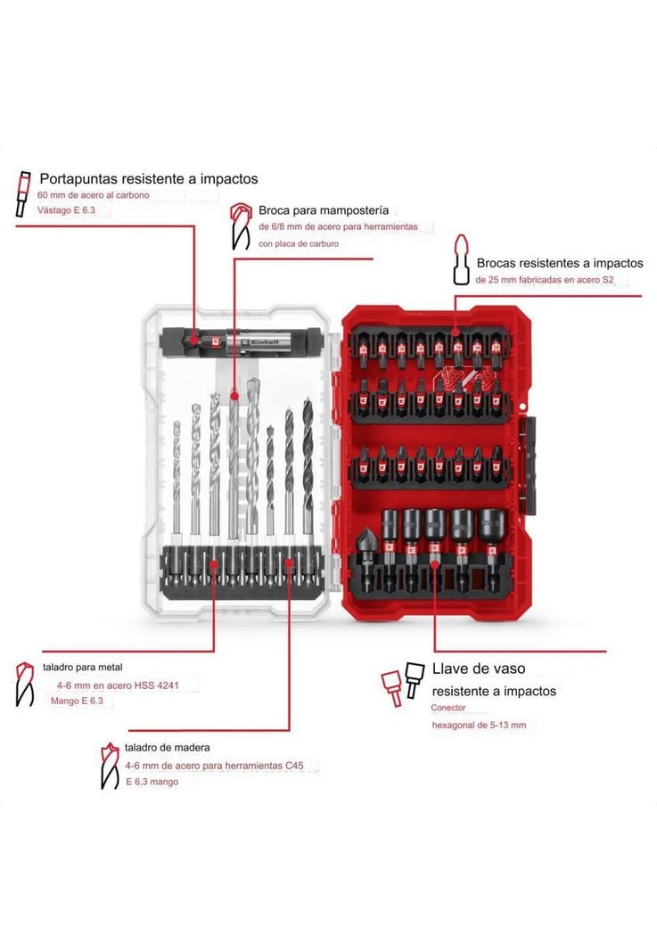 SET ACC EINHELL M-CASE 39 PZS PTA IMPAC-BROCAS-2