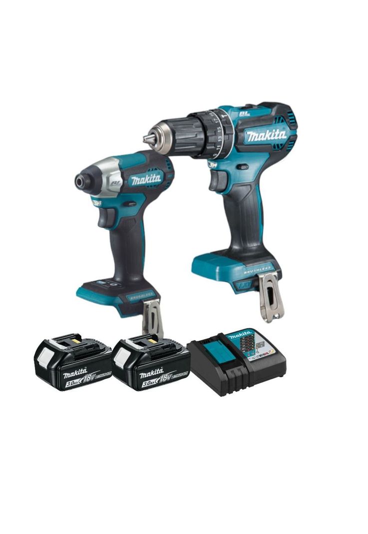 Kit Makita Taladro Perc Ator DHP485 +Atornillador Imp DTD157-1
