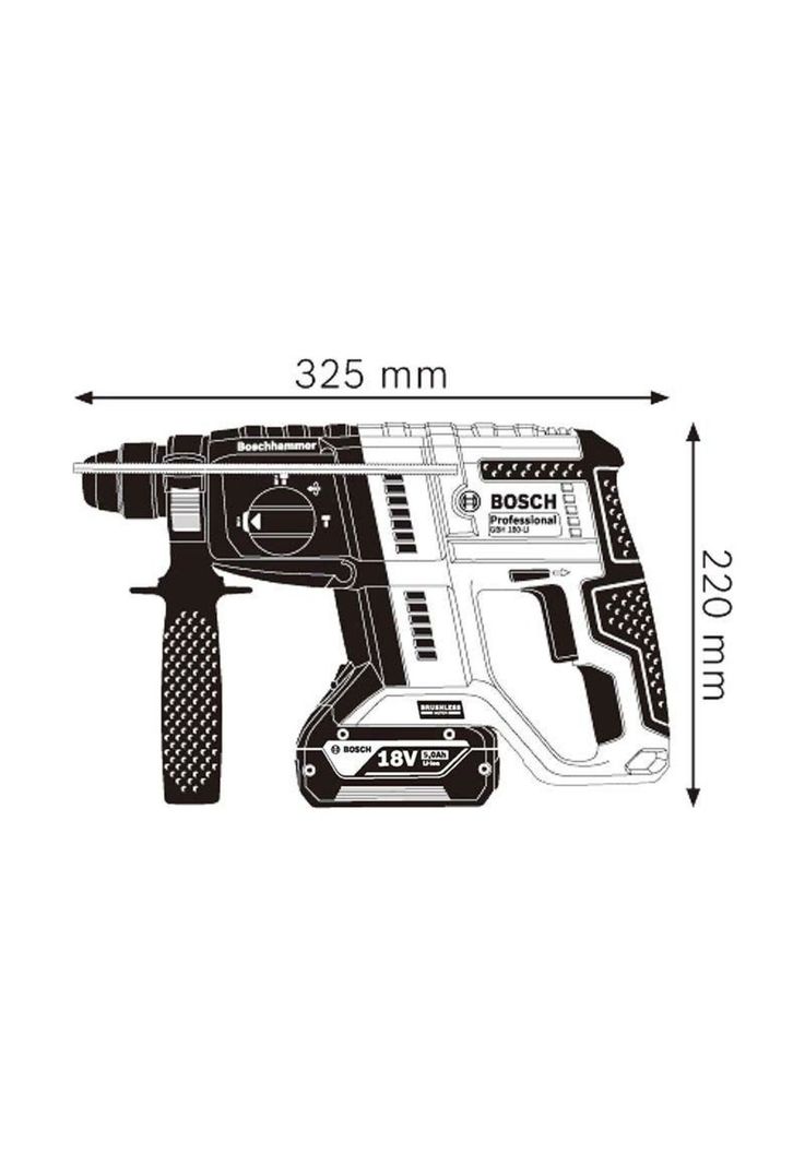 ROTOMARTILLO INALAMBRICO BOSCH 18V GBH180LI SIN CARGADOR NI BATERIA-1