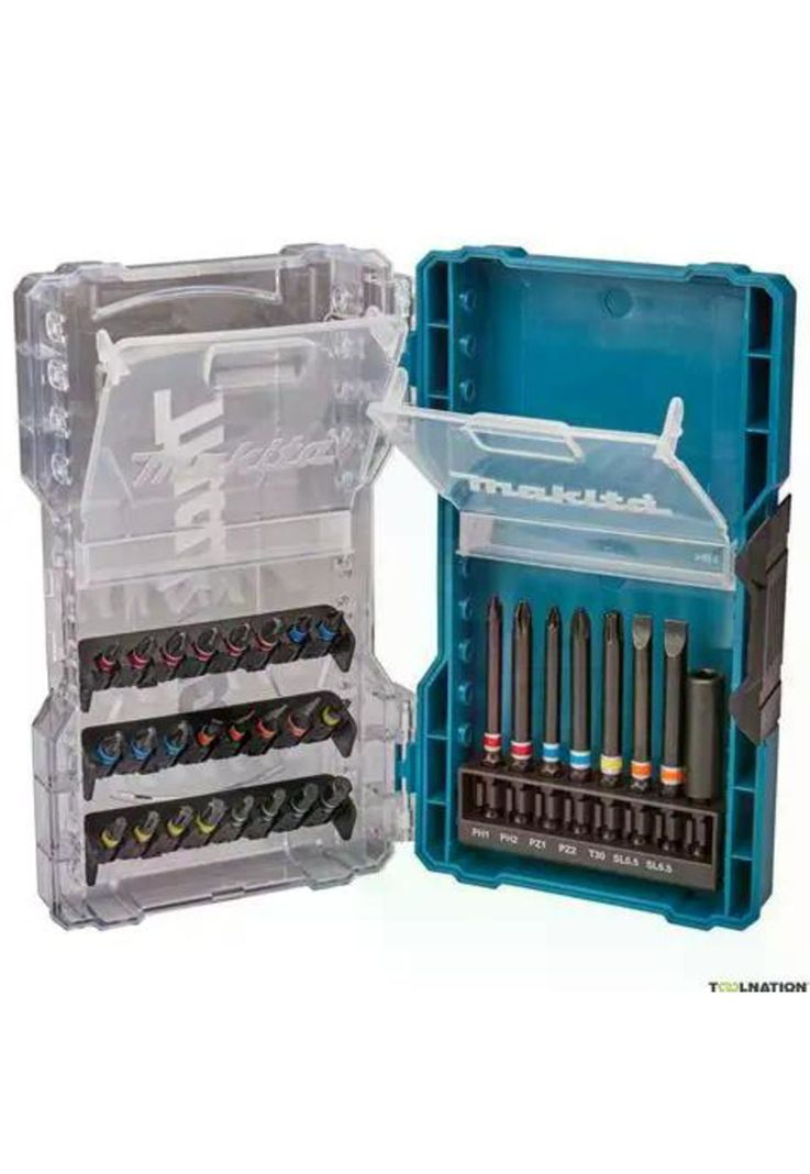 SET MAKITA PUNTAS 75MM - ADAPTADORES 32 PIEZAS Verde