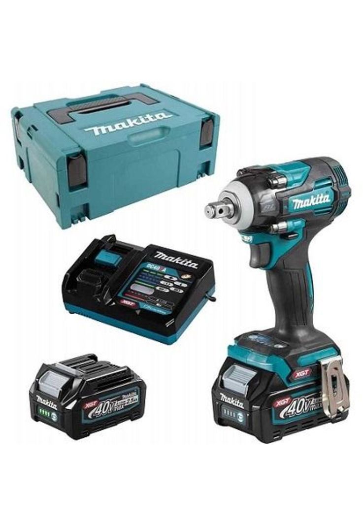 LLAVE DE IMPACTO INALAMBRICO 1/2" 40V MAKITA INCLUYE 2 BATERIAS 2.5AH + CARGADOR RAPIDO-0