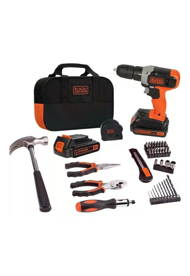 KIT TALADRO BLACK+DECKER BCD702PK2B +2BAT 1.5A+CARG+54ACC
