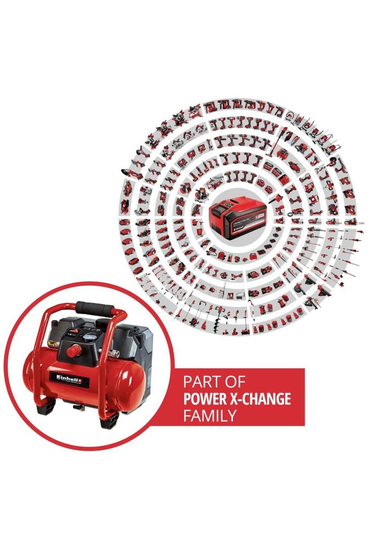 COMPRESOR INALAMBRICO EINHELL TE-AC 36/6/8 LI OF SET SOLO 36V-6