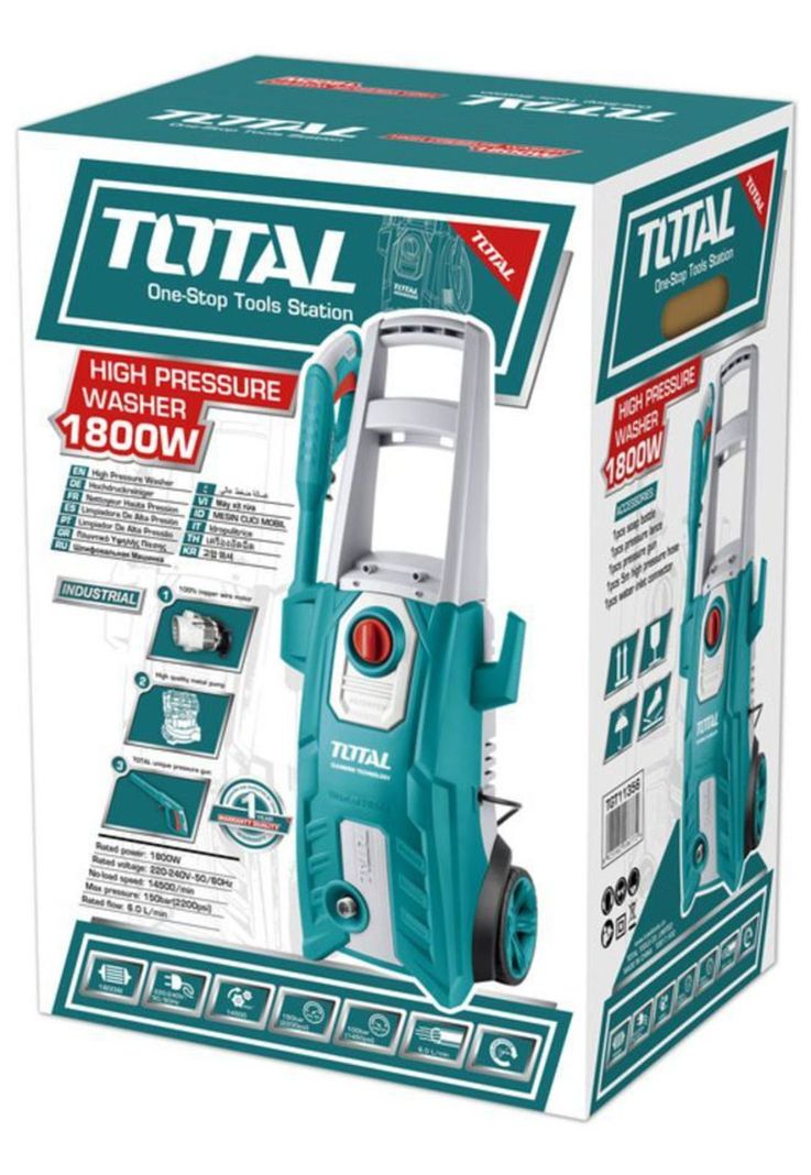 HIDROLAVADORA INDUSTRIAL TOTAL TGT11356 1800W 150 BAR-2