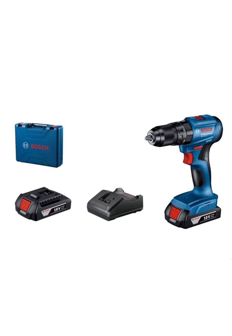 TALADRO PERCUTOR BOSCH GSB 185 LI 18V+1 BAT 2.0+CARG +MALET-0