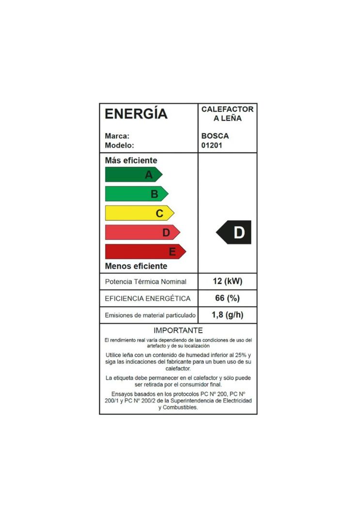 CALEFACTOR BOSCA A LEÑA GOLD 500 ROJO-5