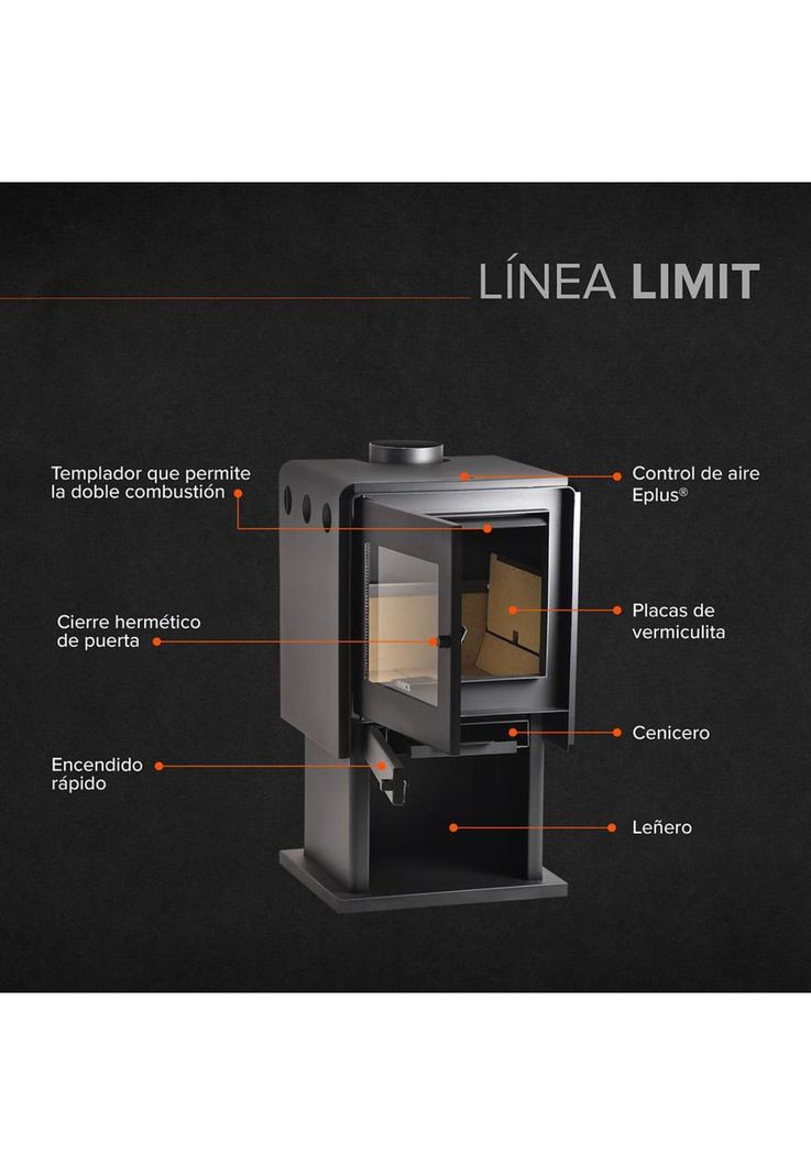CALEFACTOR BOSCA A LEÑA LIMIT 350-2