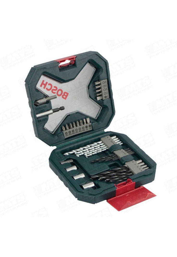 MALETIN X-LINE BOSCH 34 UNIDADES BROCAS Y PUNTAS-0