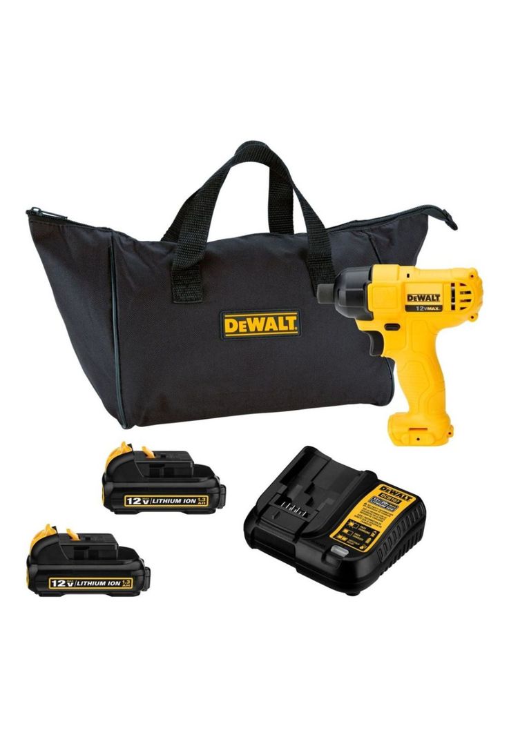 ATORNILLADOR DE IMPACTO DEWALT 1/4 12V + CARGADOR Y 2 BATERIA