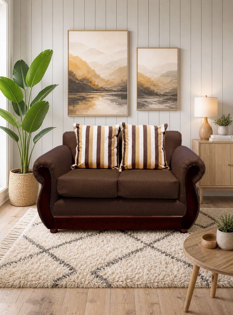 Sofa Britanny 2 cuerpos Chocolate Cafe Oscuro
