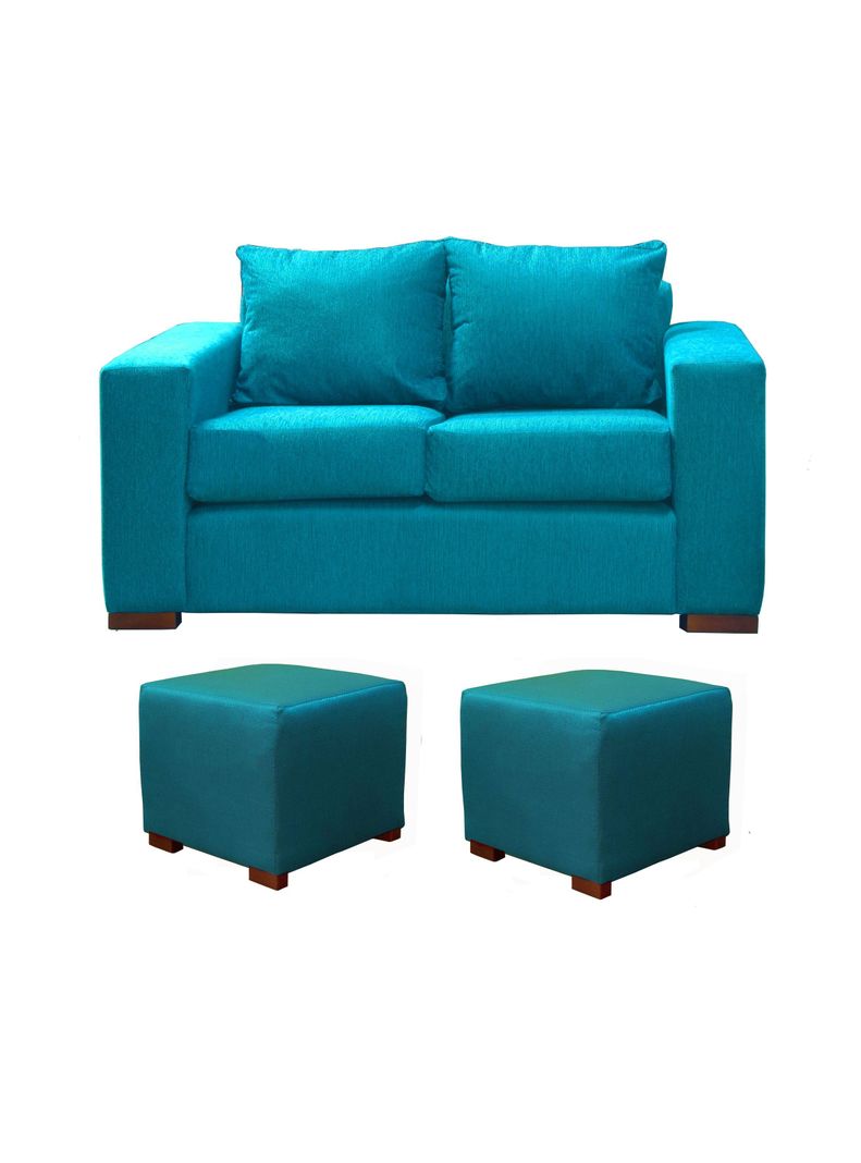 Sofa Cedric 2 Cuerpos + 2 Pouf Calipso-0