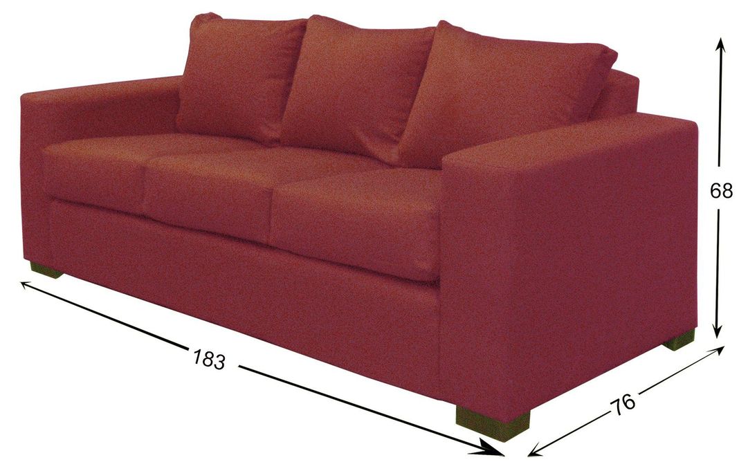 Sofa Cedric 3 Cuerpos Berry-1